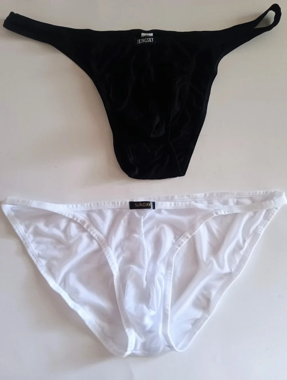 SUNDAY & IKINGSKY Mens Black And White Bikini Briefs - 2 Pack Size XL NWOT